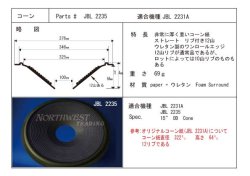 画像1: コーン紙直径325.0ミリ　リブ付き12山ワンロールエッジ　JBL 2231用　ペア