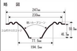 画像1: コーン紙直径194.5ミリ　2山エッジ付きカーブドコーン　汎用　ペア【お取り寄せ商品】