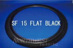 画像1: スピーカーエッジ “SF 15 FLAT BLACK”アルテック,JBL,ウーレイ 38センチ用　ウレタンエッジ ペア
