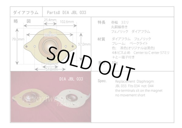 画像1: JBL 033用　ダイアフラム　ペアー　お取り寄せ品