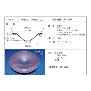 画像: JBL D208/2110用 フックストエッジ リコーンキット