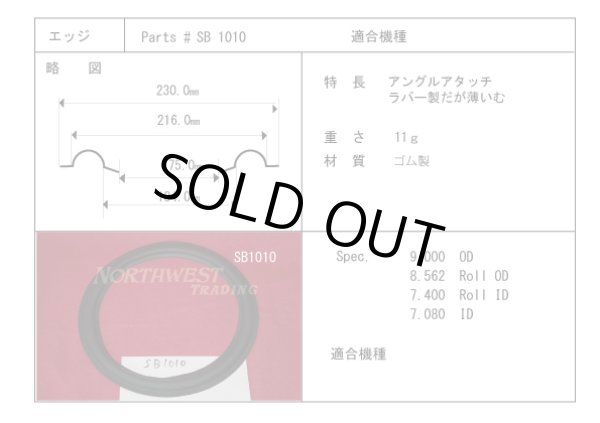 画像1: スピーカーエッジ　“SB 1010”　　ゴム製エッジ　ペア