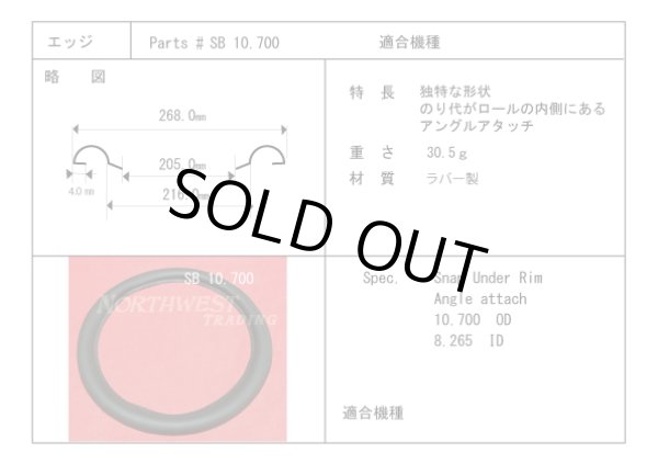 画像1: スピーカーエッジ　ペア　“SB10.700” 汎用 ゴム製