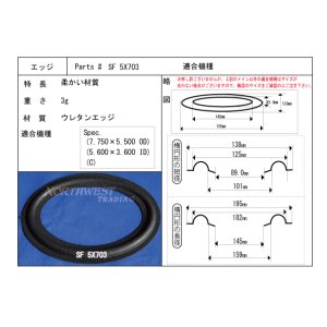 画像: スピーカーエッジ “SF 5X703”  　　ウレタンエッジ ペア(2枚)