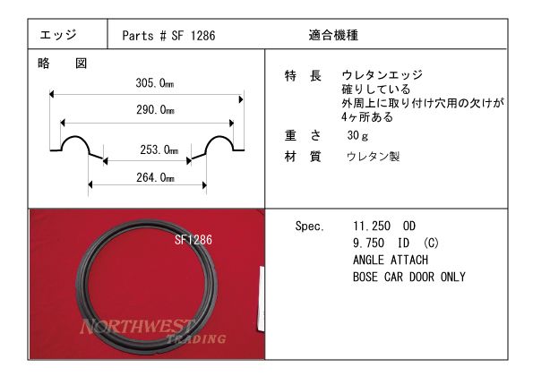 画像1: スピーカーエッジ　“SF 1286” ウレタンエッジ　ペア