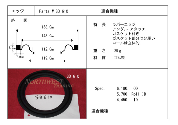 画像1: コーン紙内径119.0ミリ　ゴム製　汎用　ペア