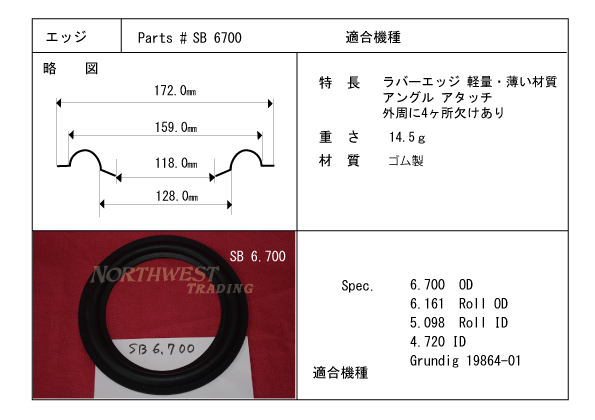 画像1: コーン紙内径128.0ミリ　ゴム製　汎用　ペア